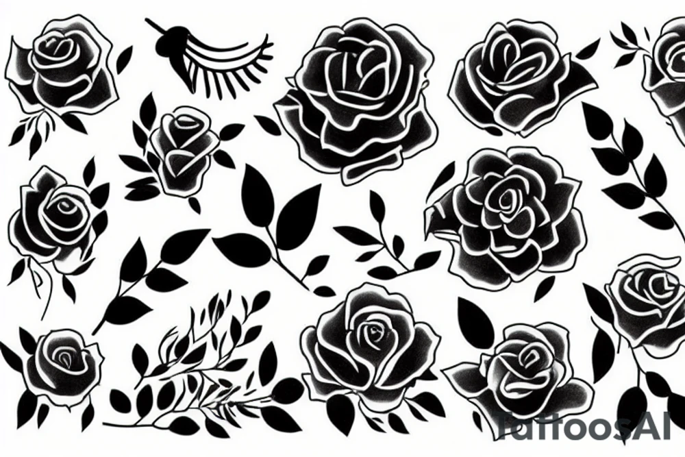 light flowers airy romantic tattoo idea