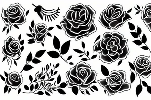 light flowers airy romantic tattoo idea