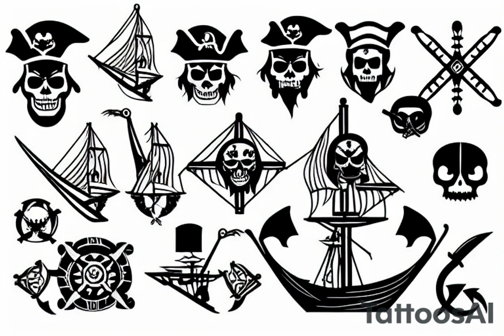 pirate ship tattoo idea