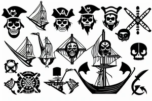 pirate ship tattoo idea