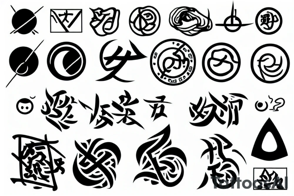 Japanese symbols tattoo idea