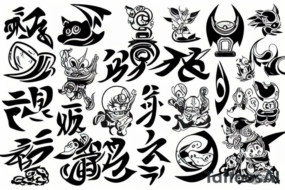 Japanese symbols tattoo idea