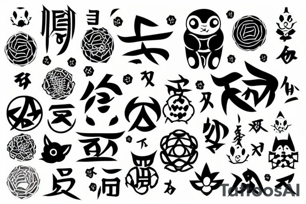 Japanese symbols tattoo idea