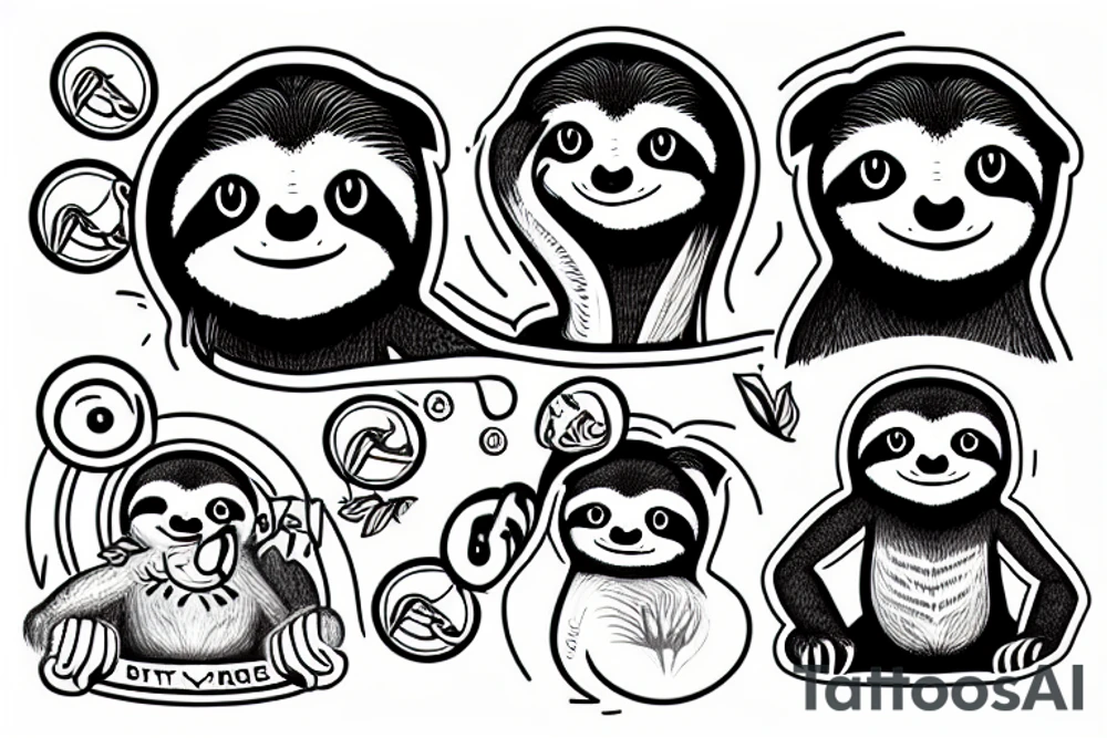 A sloth as a CEO tattoo idea