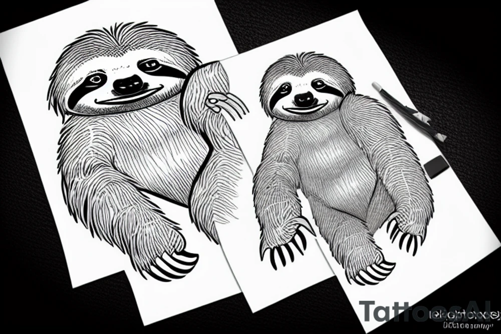 A sloth as a CEO tattoo idea