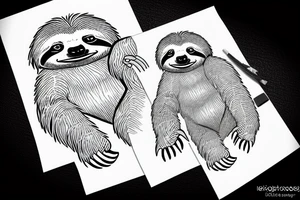 A sloth as a CEO tattoo idea