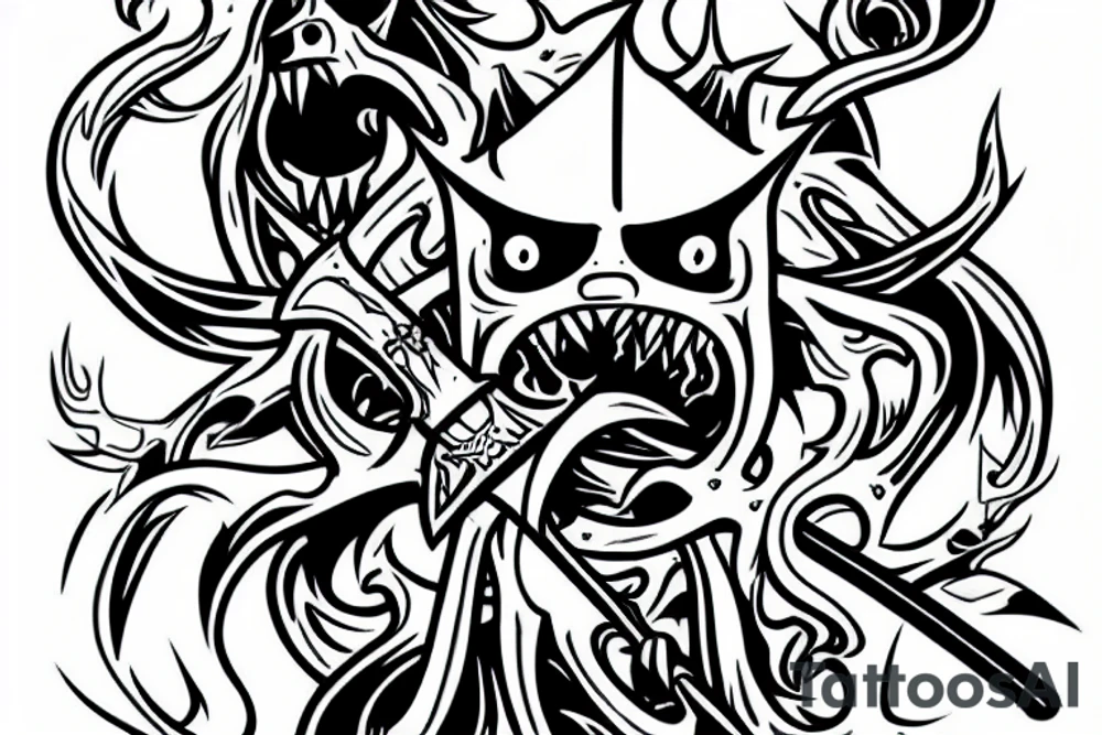 Demon sword from adventure time tattoo idea