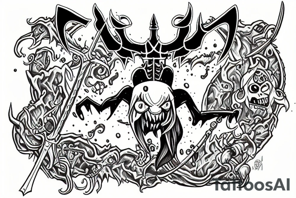 Demon sword from adventure time tattoo idea
