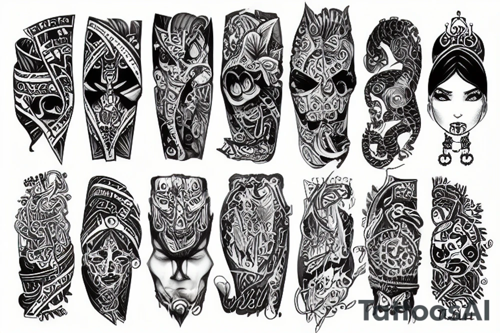 ktulu sleeve tattoo idea