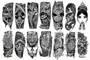 ktulu sleeve tattoo idea