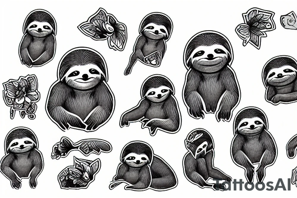 A sloth as a CEO tattoo idea