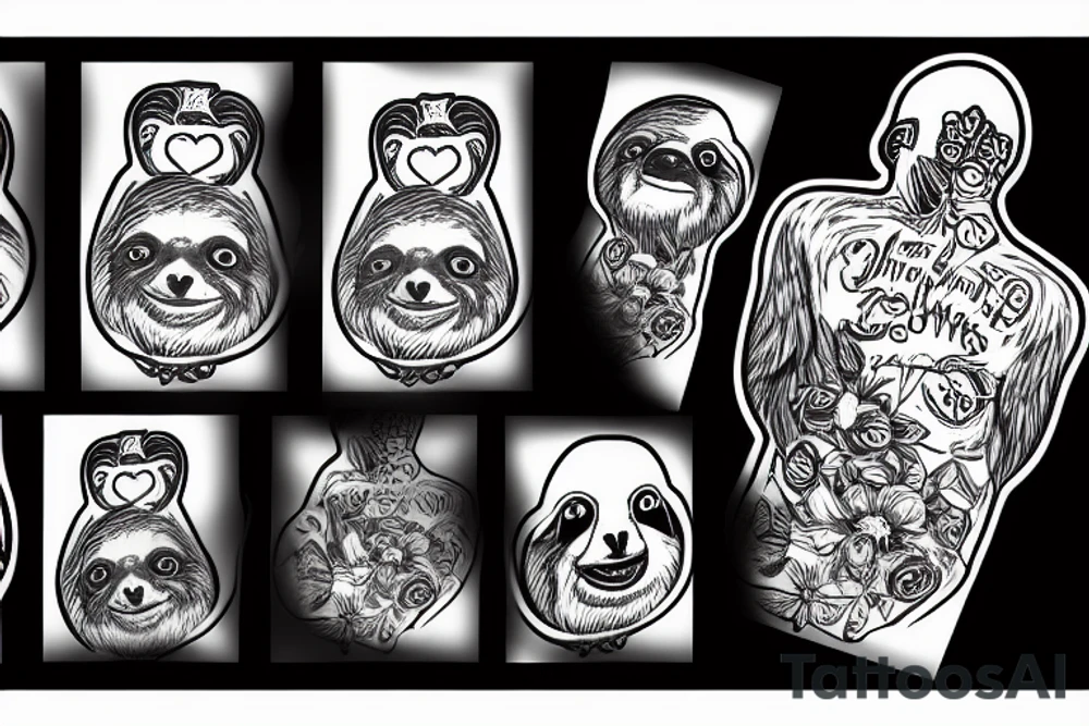 A sloth as a CEO tattoo idea