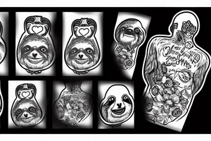A sloth as a CEO tattoo idea