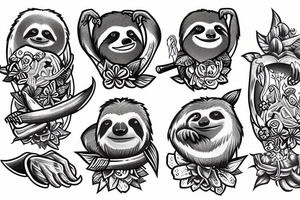 A sloth boss tattoo idea