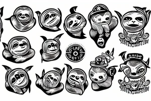 A sloth boss tattoo idea
