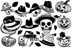 pumpkin with a hat tattoo idea