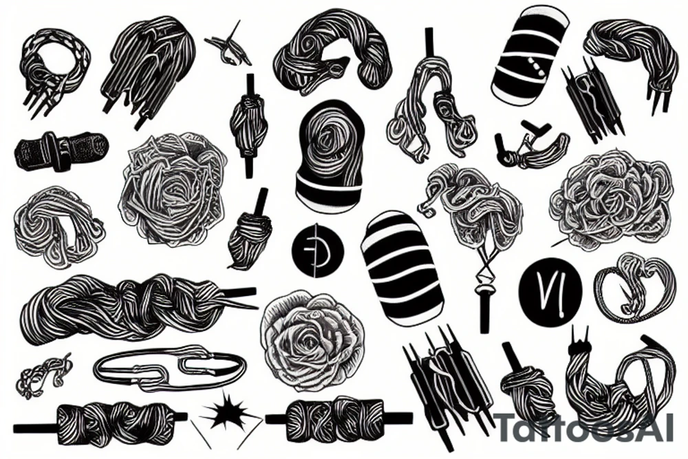 messy cables tattoo idea