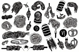 messy cables tattoo idea