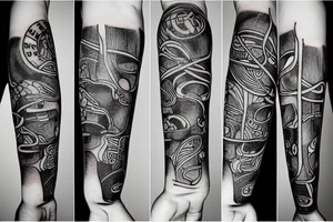 messy cables hacker tattoo idea