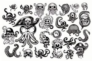 pirate octopus tattoo idea