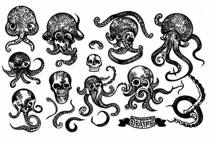 pirate octopus tattoo idea