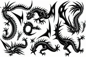 Dragon breathing fire tattoo idea