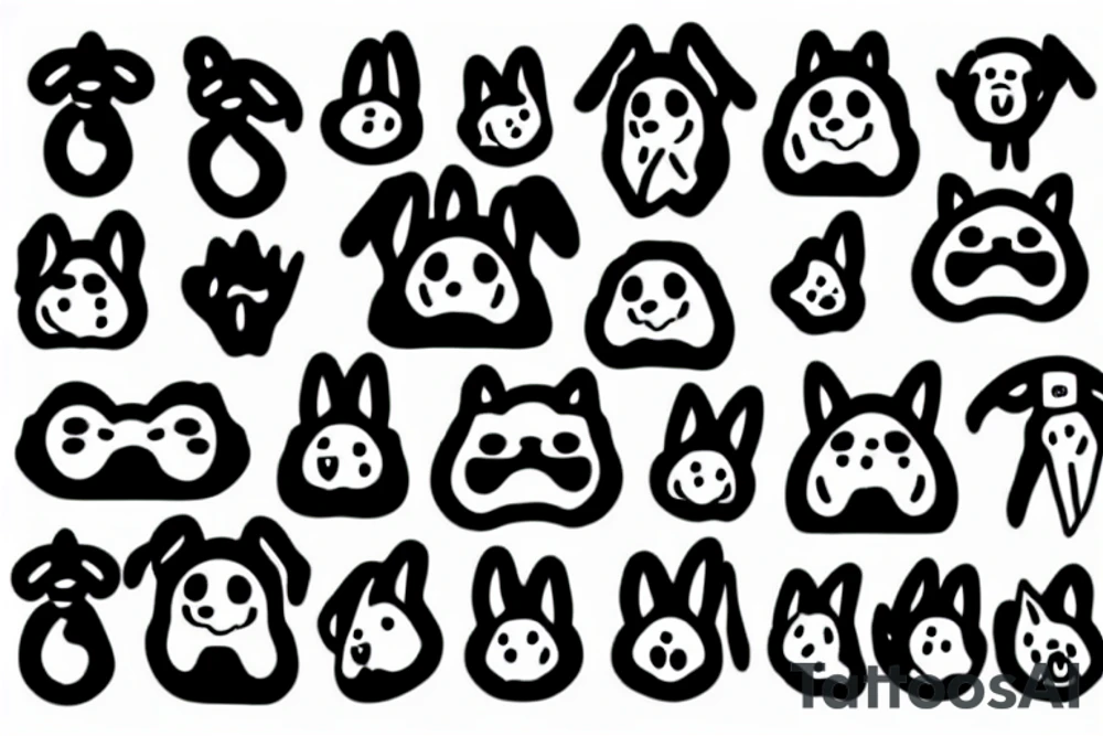 Dog pooping tattoo idea
