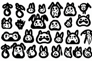 Dog pooping tattoo idea
