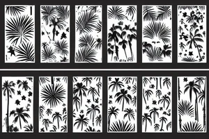 Paradies palmtree Moon jungle tattoo idea