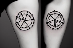 minimalistic pizza tattoo idea