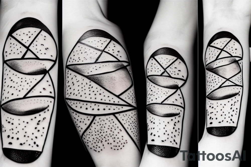 minimalistic pizza tattoo idea