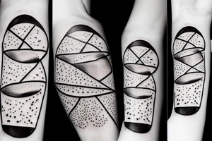 minimalistic pizza tattoo idea