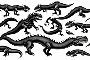 dragon t-rex tattoo idea