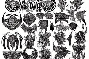 A Text that says omnia vincit armor tattoo idea