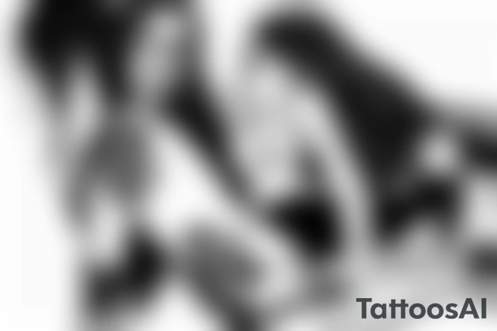 A hot Dominatrix making her young daughters kiss the ground at her feet tattoo idea