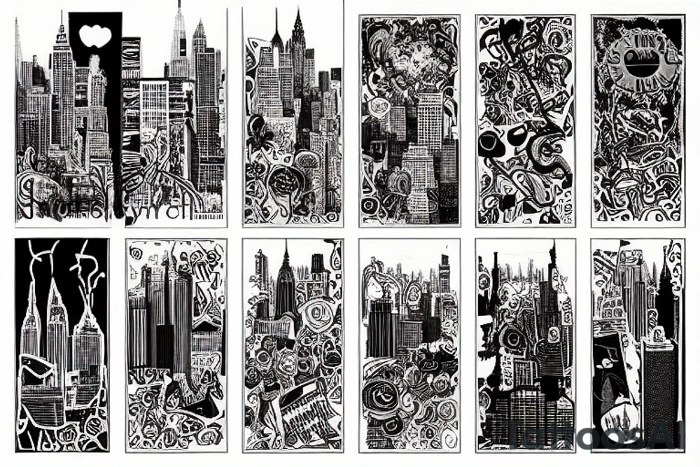 new york city skyline tattoo idea