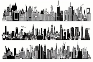 new york city skyline tattoo idea