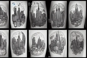 new york city skyline tattoo idea