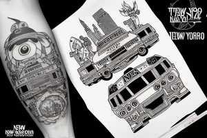 new york city taxi tattoo idea