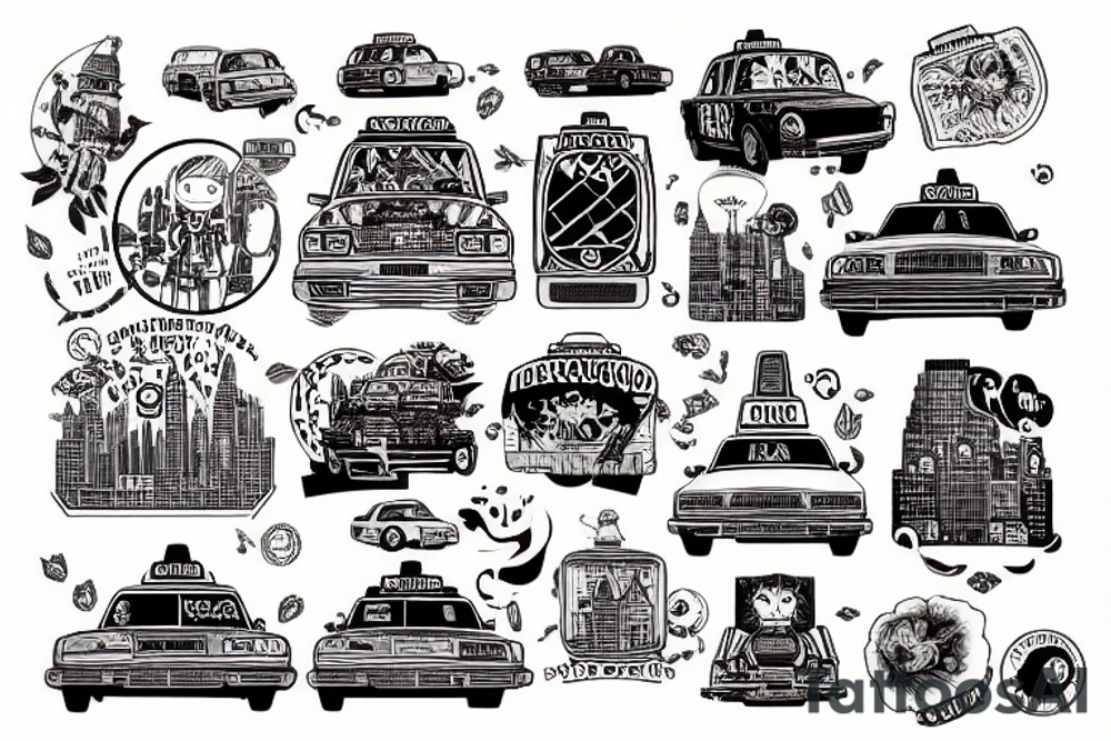 new york city taxi tattoo idea