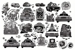 new york city taxi tattoo idea