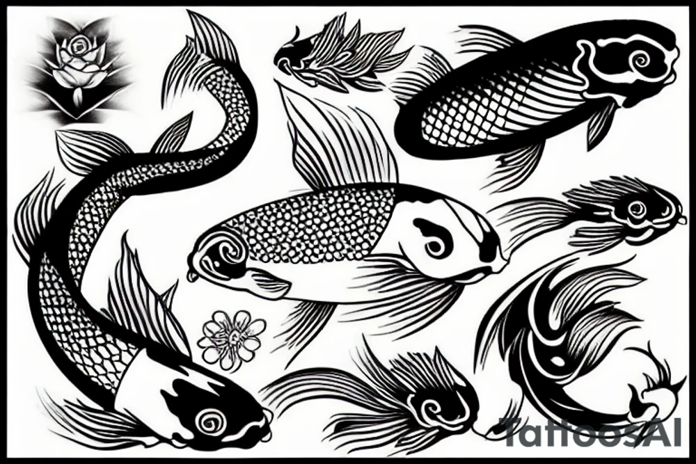koi fish tattoo idea