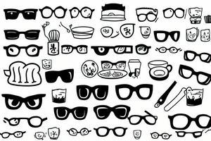 chef with glasses tattoo idea