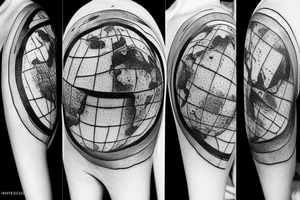 An earth split into two parts. One part of the earth good and one part of the earth bad. tattoo idea