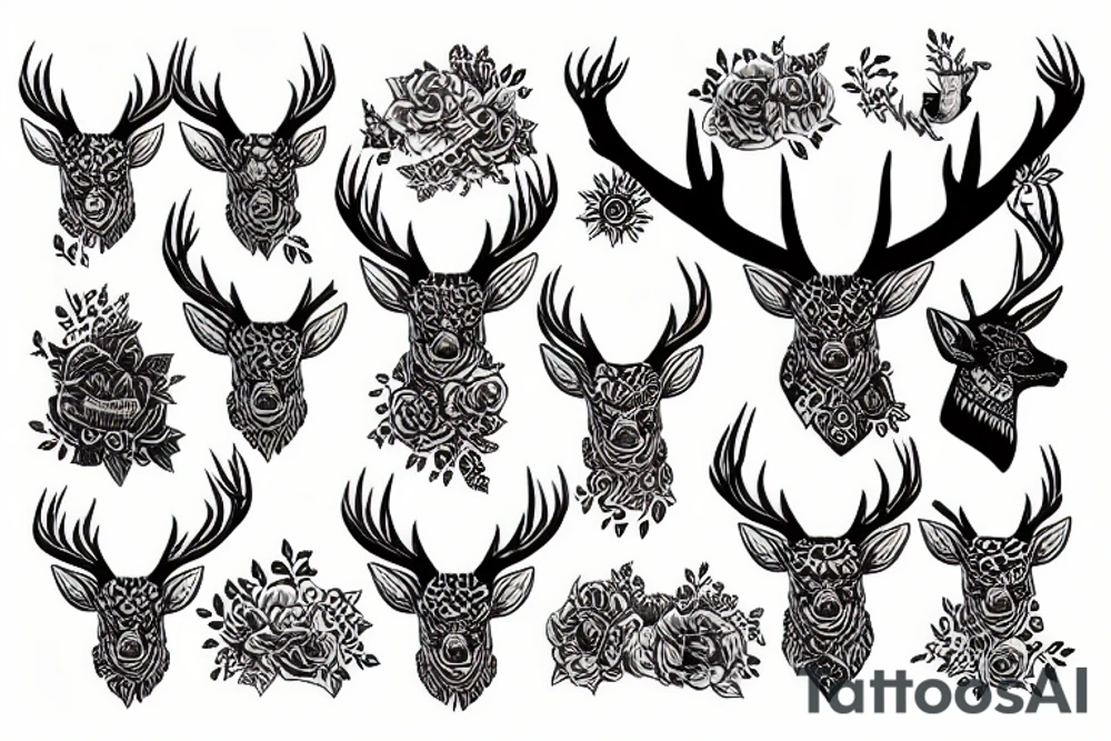 A stag with impressive tattoo idea