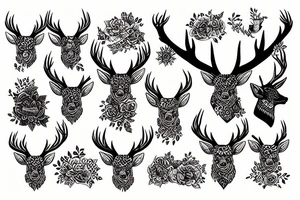 A stag with impressive tattoo idea