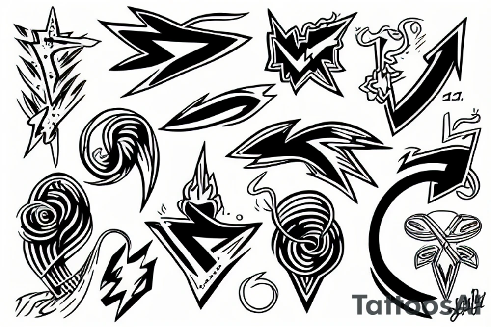 lighting bolt tattoo idea
