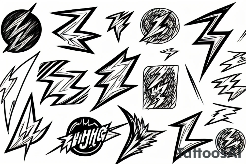 lightning bolt tattoo idea