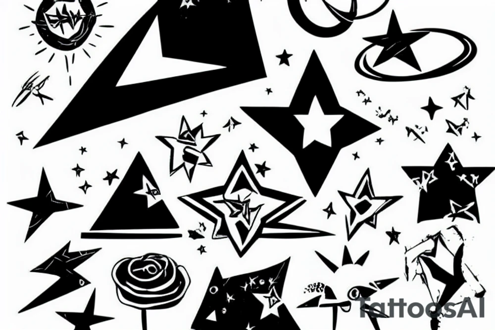 collapsing star tattoo idea