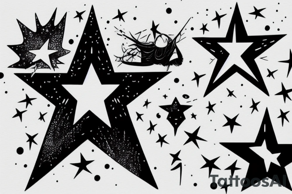 collapsing star tattoo idea